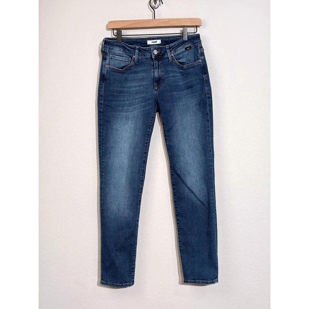 Mavi Jeans Emma Mid-Rise Skinny 29 Medium Wash Stretch Denim Minimalist Capsule